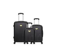 luggage - lot de 3 - valise weekend, valise cabine et valise cabine xxs marianne - noir