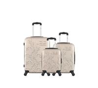 luggage - lot de 3 - valise weekend, valise cabine et valise cabine xxs nais - beige