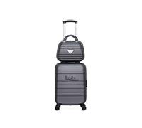 luggage - set de 2 valises aurelia-h 50 cm 4 roues - gris fonce