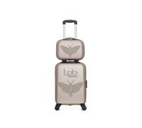 lpb luggage - set de 2 valises francette-h 50 cm 4 roues - beige beige G