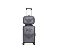 luggage - set de 2 valises francette-h 50 cm 4 roues - gris fonce