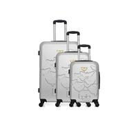 luggage - set de 3 valises aelys 75 cm 4 roues - gris