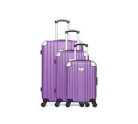 luggage - set de 3 valises amelie-a 70 cm 4 roues - violet