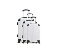 lpb luggage - set de 3 valises hambourg 75 cm 4 roues - blanc blanc