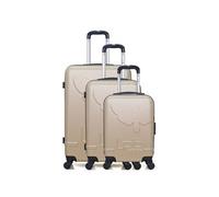 luggage - set de 3 valises norine-a 70 cm 4 roues - beige