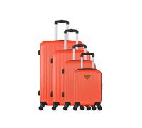 lpb luggage - set de 4 valises agata-m 75 cm 4 roues - corail corail