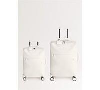 LUGGAGE STUDIO SOFT - Valise souple en polyester avec serrure TSA et roues multidirectionnelles Blanc G