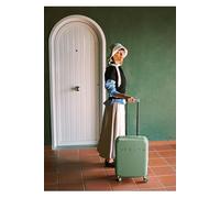 LUGGAGE STUDIO - Valise rigide en polycarbonate avec serrure TSA et roues multidirectionnelles - Vert sauge - Taille S