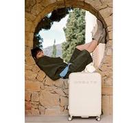 LUGGAGE STUDIO - Valise Rigide En Polycarbonate Avec Serrure TSA Et Roues Multidirectionnelles Blanc Cassé