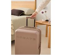 LUGGAGE STUDIO - Valise Rigide En Polycarbonate Avec Serrure TSA Et Roues Multidirectionnelles Moka & Cabine S Extensible (40x19/25x52cm)
