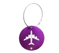 Luggage Tags | Metal Double Sided Tags | Airplane Design Name Card Luggage | 6 x 6cm/2.36 x 2.36in Name Travel Tags For Luggage, Suitcase