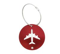Luggage Tags | Metal Double Sided Tags | Airplane Design Name Card Luggage | 6 x 6cm/2.36 x 2.36in Name Travel Tags For Luggage, Suitcase