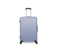 luggage - valise grand format agata 75 cm 4 roues - bleu dore