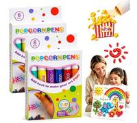 LuGirlre Lot de 12 stylos à pop-corn en relief 3D avec effet pop-corn pour cartes de vœux, scrapbooking, peinture DIY et projets d'art créatifs sur différentes surfaces