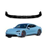 LUGIWN Aileron Avant de Voiture pour Porsche Taycan 2019-2025, Poiler Lèvre Lame Inférieure Pare-Choc Avant, Kit de Diffuseur Pare-Choc, Accessoires Réglage,Black