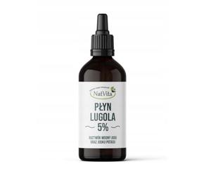 Lugol's Solution d'iode 5 % (100 ml) - Qualité analytique haute pureté - Solution aqueuse - Verre ambré avec pipette - NatVita