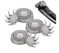 lugreat Lames de rechange à rasoir électrique | Base Triangulaire de 3 Pièces | Têtes rechange à rasoir électrique aux peaux sensibles - Idéal pour Père Mari Copain Senior Rasage Matin Voyage