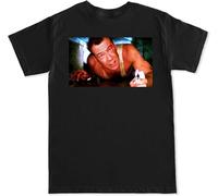 LUGUCHIF John McClane Die Hard Xmas Christmas Classic Retro Action Movie Film Men T Shirt Printed t Shirts Personalised