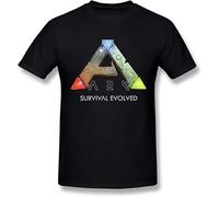 LUGUCHIF Men's Ark Survival Evolved Game Logo Poster Black T Shirt