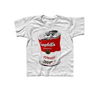 LUGUCHIF T-Shirt Child Andy Warhol CAMPBELL'S Crumpled Red Pop Art.