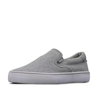 Lugz Homme Clipper Classic Slip-on Canvas Sneaker Basket, Gris foncé/Blanc, 43 EU