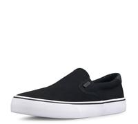 Lugz Homme Clipper Classic Slip-on Canvas Sneaker Basket, Noir, Blanc, Noir, 41 EU