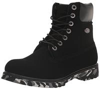 Lugz Homme Convoy Botte Tendance, Noir/Gris Camouflage, 42.5 EU