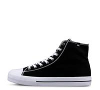 Lugz Men's Stagger Hi Sneaker, Black/White, 13