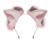 Luh Serre-tête pour femme avec oreilles de chat en fourrure Motif mignon Headiece Anime Kitty Fancy Dre Colay Acceorie