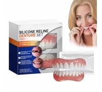LUHAKA Silicone Reline Denture Set,Bikenda Silicone Denture Set,Silicone Restyle Prothese Set,Lightweight Nursing Braces,Soft Denture Reline Kit for Men & Women (1)