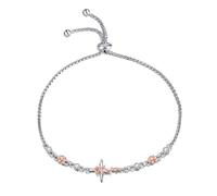 LUHE Bracelet croix pour femmes et filles en argent sterling, bracelets chrétiens avec croix latérale, chaîne à maillons religieux, cadeaux de bijoux, Acier inoxydable
