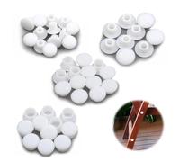 LUHOCIY 120 Pièces Cache Trou Meuble, Cache Vis Blanc, Cache-Bouchon en Plastique, Ajustement Parfait, pour Supports de Meubles, Armoires, Tables, Chaises ( 5mm/ 6mm/ 8mm/ 10mm )