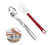LUHOCIY 2 Pièces Fouet à Pâte Danois, Spatule Patisserie, Spatule Silicone Convient à la Combinaison de l'ensemble de Cuisson de la Cuisine, Matériau non Toxique Durable et Sûr, Apparence Simple