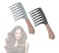 LUHOCIY 2 Pièces Peigne Cheveux Bouclés, Peigne Dent Large, Comb, Peignage Doux, Léger et Durable, Adapté aux Cheveux Bouclés, Cheveux Longs, Est un Assistant Puissant pour La Coiffure