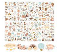 LUHOCIY 408 Pièces 8 Jeux Stickers pour Album Photo Bebe, Stickers Bebe Album Scrapbooking, Autocollant Album Bébé, pour Les Albums de Naissance/les Carnets de Maternité/les Baptêmes