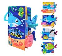 LUHOCIY Livre Bebe 6 Mois, Livres d'Éveil, Livre Tissu Bébé Eveil Convient pour Favoriser Le Développement du Cerveau/la Reconnaissance des Couleurs/la Coordination Main-œil chez Les Bébés Âgés