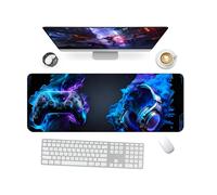 LUHOCIY Sous Main Bureau, 80×30 cm Tapis de Souris Gamer, Tapis de Bureau, Aspect Cool, Matériau en Caoutchouc Antidérapant Et Durable, Adapté pour Quotidien Et le Gaming Compétitif (B)
