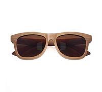 LUI SUI Bois de bambou naturel rétro fait à la main Lunettes de soleil polarisées Lunettes en bois miroir pour hommes Femmes Voyager