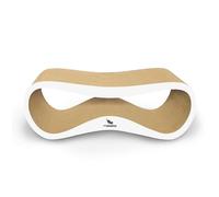 LUI XL myKotty Griffoir en carton ondulé pour tous les chats pour jouer, dormir, faire ses griffes - Sûr et non toxique, solide, durable, idéal pour les grands chats - 85,5 x 32,5 x 30 cm - Blanc