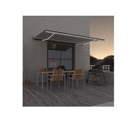 Luifel automatisch met LED en windsensor 500x300 cm crÃmekleur3069152