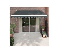 vidaXL Auvent rétractable automatique 3×2,5 m Anthracite – Tissu et aluminium gris
