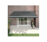 vidaXL Auvent rétractable automatique 4 x 3 m Tissu et aluminium Anthracite