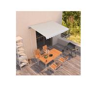 Vidaxl Auvent Rétractable Automatique 300x250 Cm Crème