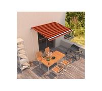 Luifel automatisch uittrekbaar 300x250 cm oranje en bruin3068870