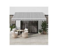 Luifel automatisch uittrekbaar 400x300 cm antraciet en wit3216037