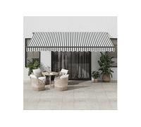 Vidaxl Auvent Rétractable Automatique Anthracite Et Blanc 450x300 Cm
