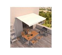 vidaXL Auvent rétractable automatique pour terrasse 450x300 cm Crème