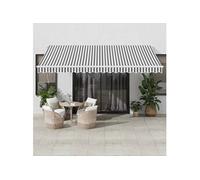 vidaXL Auvent rétractable automatique 450x350 cm anthracite et blanc