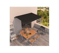 Auvent rétractable Tissu et Aluminium Ombre d'Extérieur de jardin Patio vidaXL v