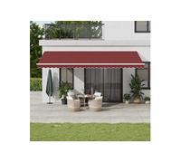 Luifel automatisch uittrekbaar met LED 600x350 cm bordeauxrood3214997
